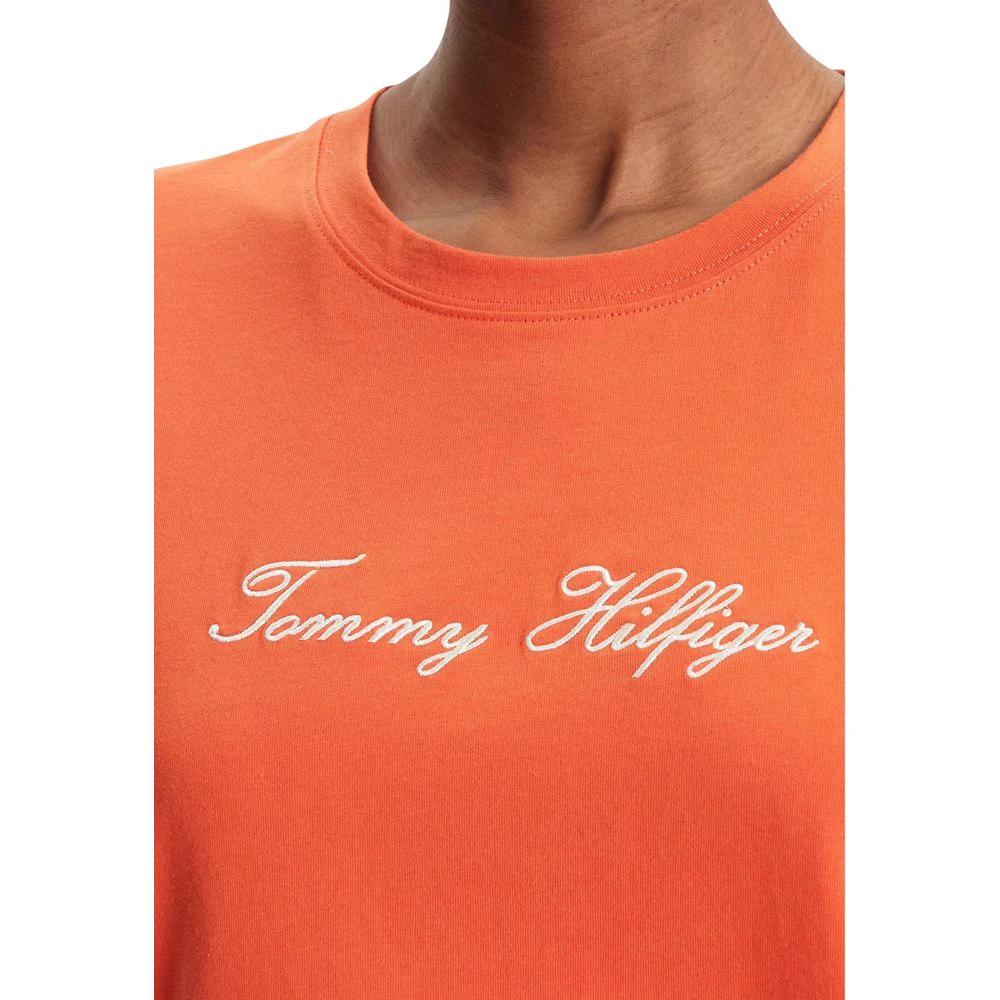 T-shirt Tommy Hilfiger orange en coton recyclé