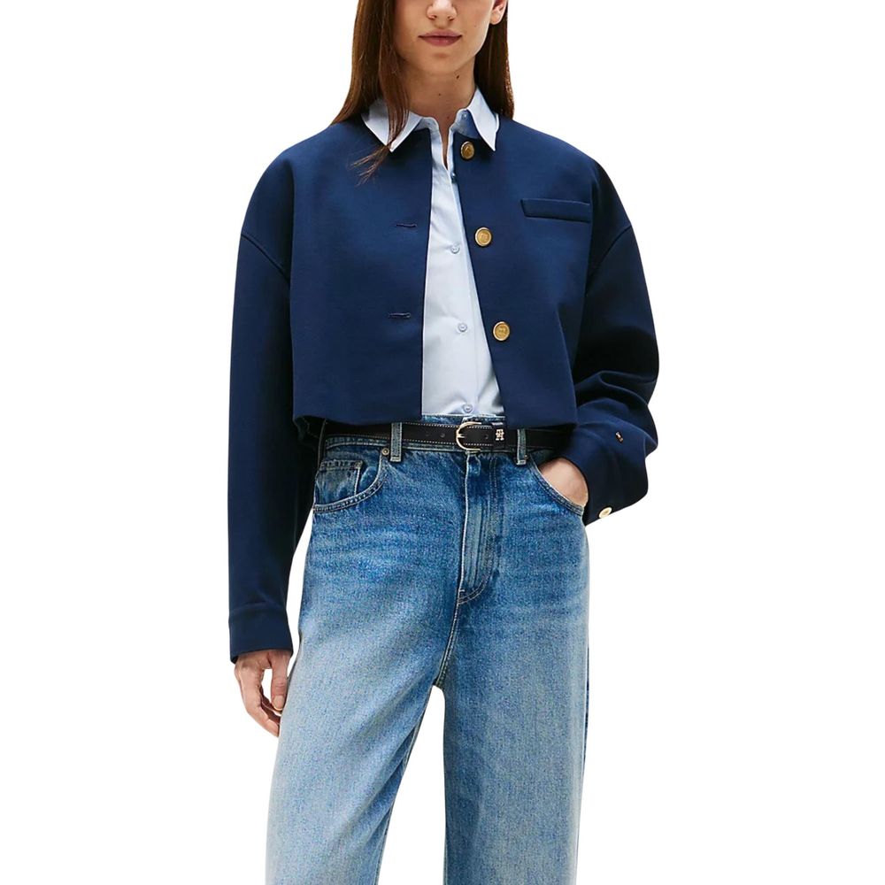 Blazer bleu en viscose Tommy Hilfiger