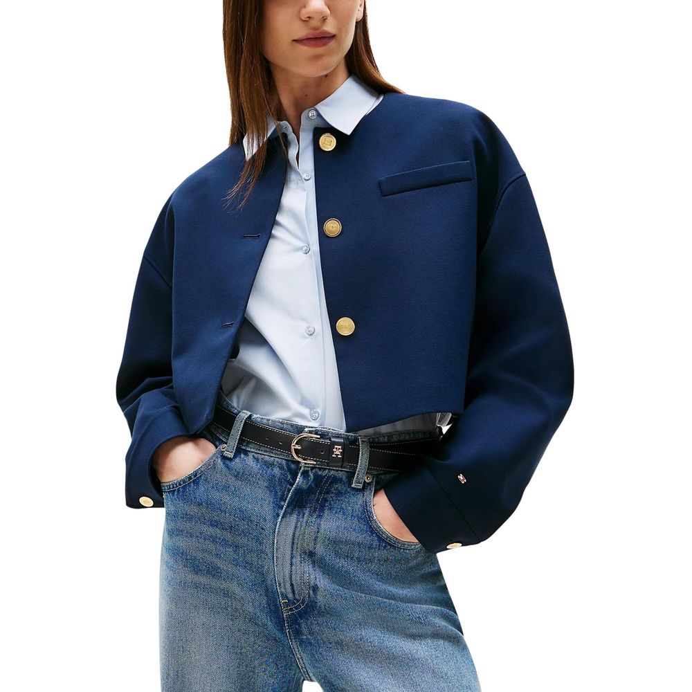 Blazer bleu en viscose Tommy Hilfiger