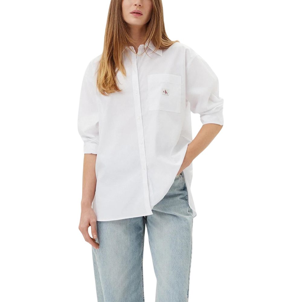 Chemisier blanc en coton Calvin Klein Jeans