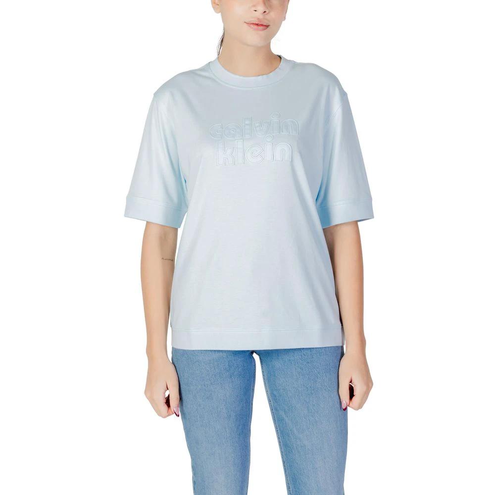 T-shirt bleu en coton Calvin Klein Jeans