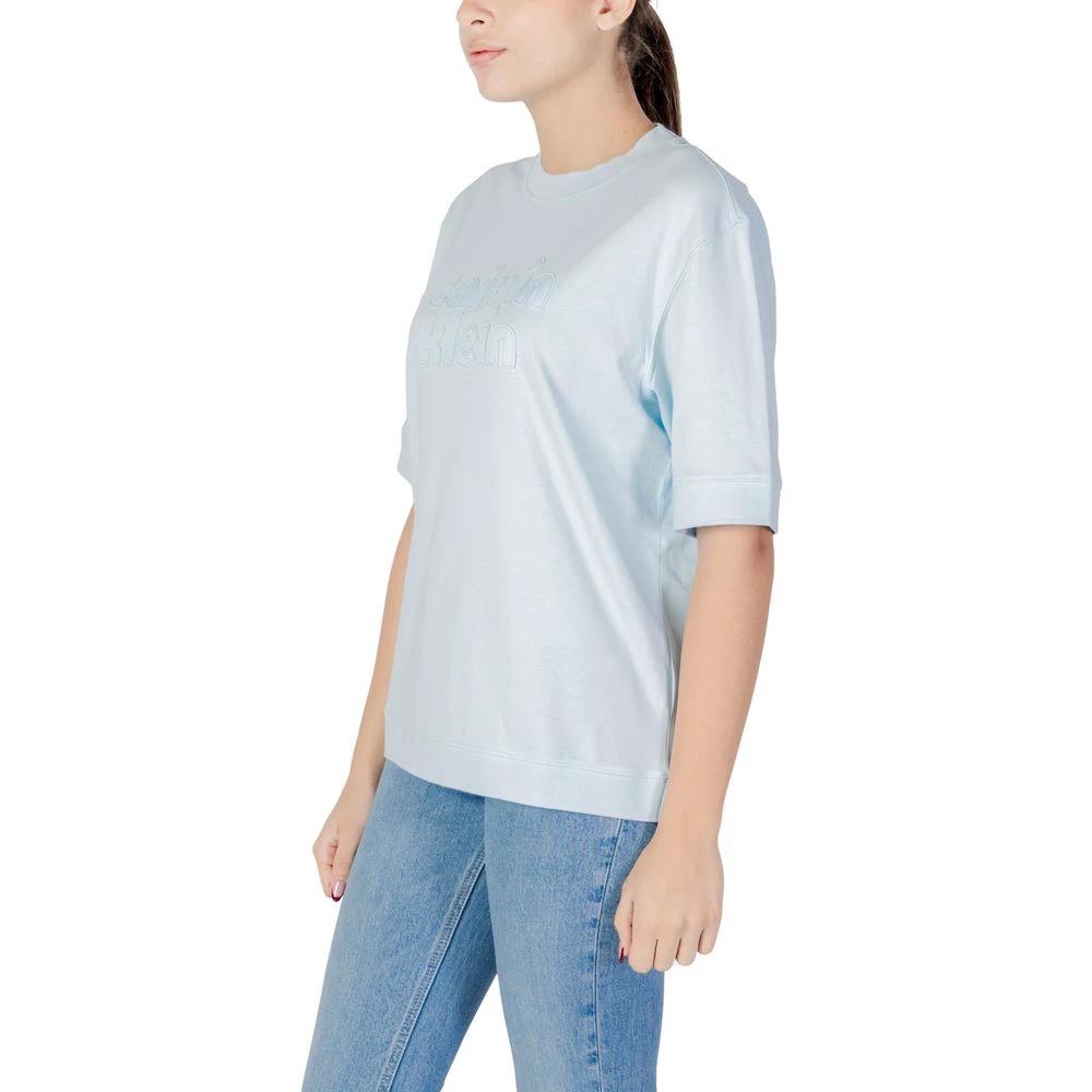 T-shirt bleu en coton Calvin Klein Jeans