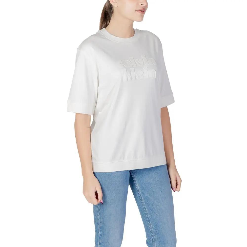 T-shirt blanc en coton Calvin Klein Jeans