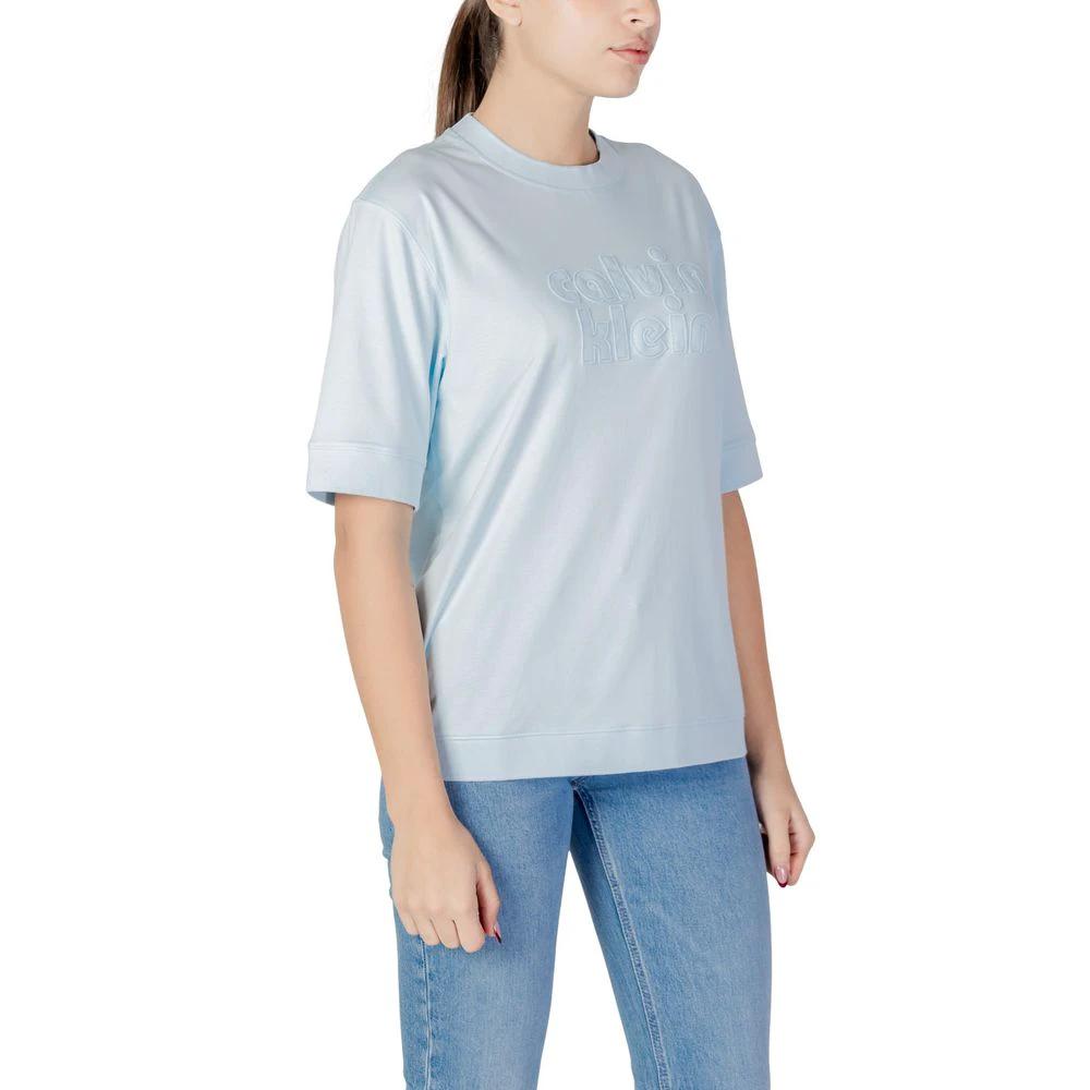 T-shirt bleu en coton Calvin Klein Jeans
