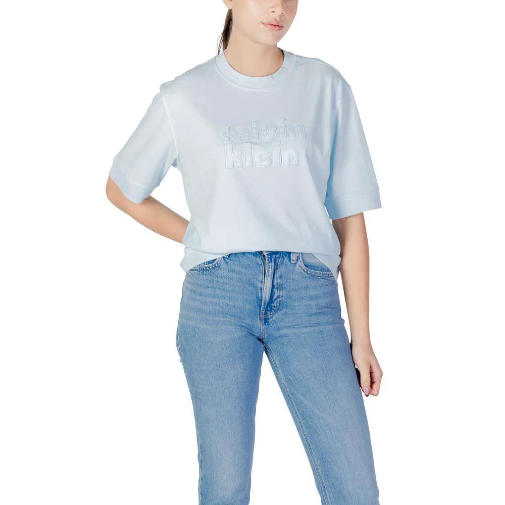T-shirt bleu en coton Calvin Klein Jeans
