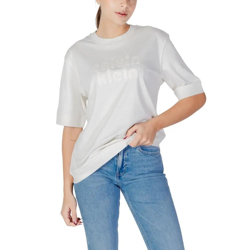T-shirt blanc en coton Calvin Klein Jeans