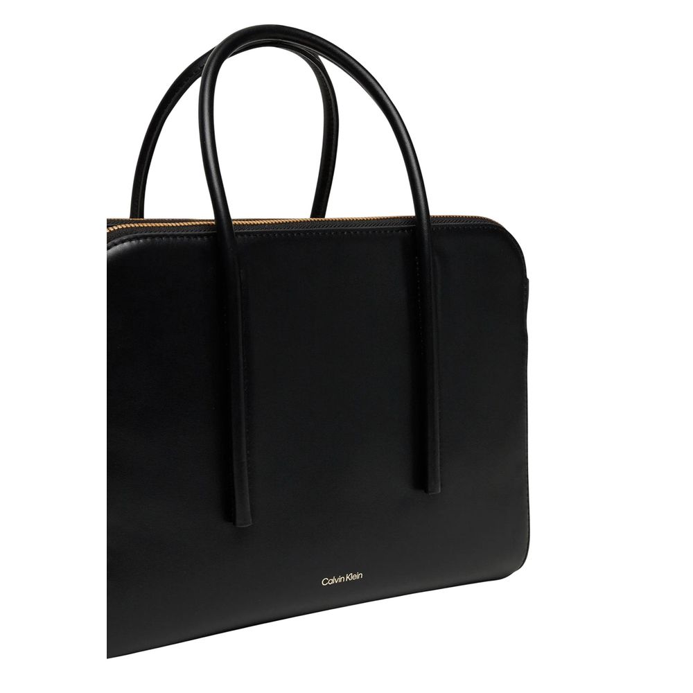 Sac à main en cuir noir Calvin Klein