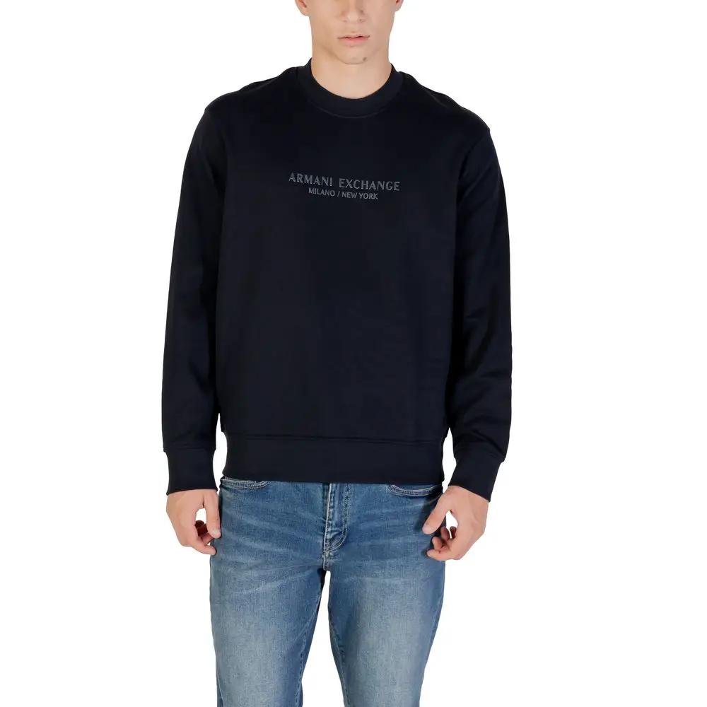 Sweat-shirt bleu en coton Armani Exchange