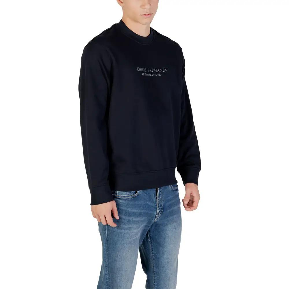 Sweat-shirt bleu en coton Armani Exchange