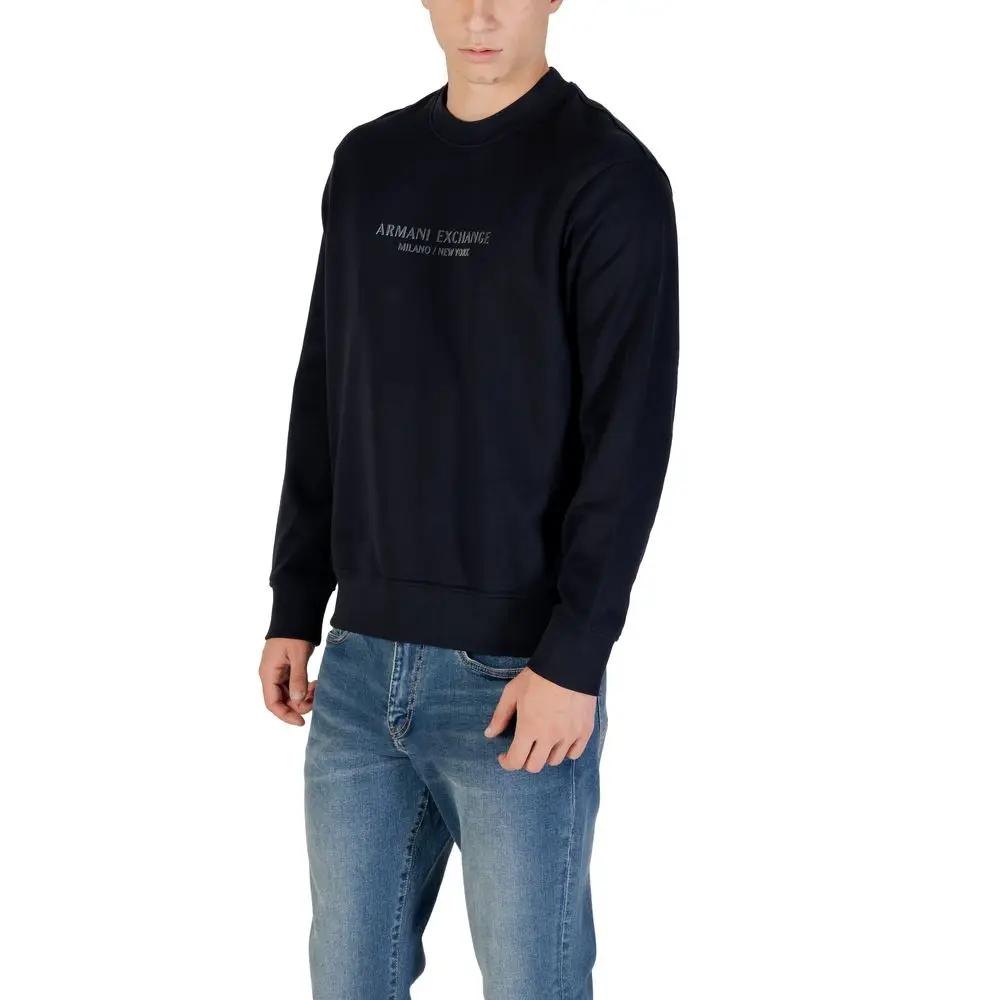 Sweat-shirt bleu en coton Armani Exchange