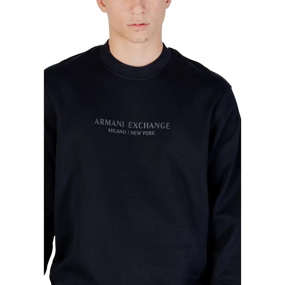 Sweat-shirt bleu en coton Armani Exchange