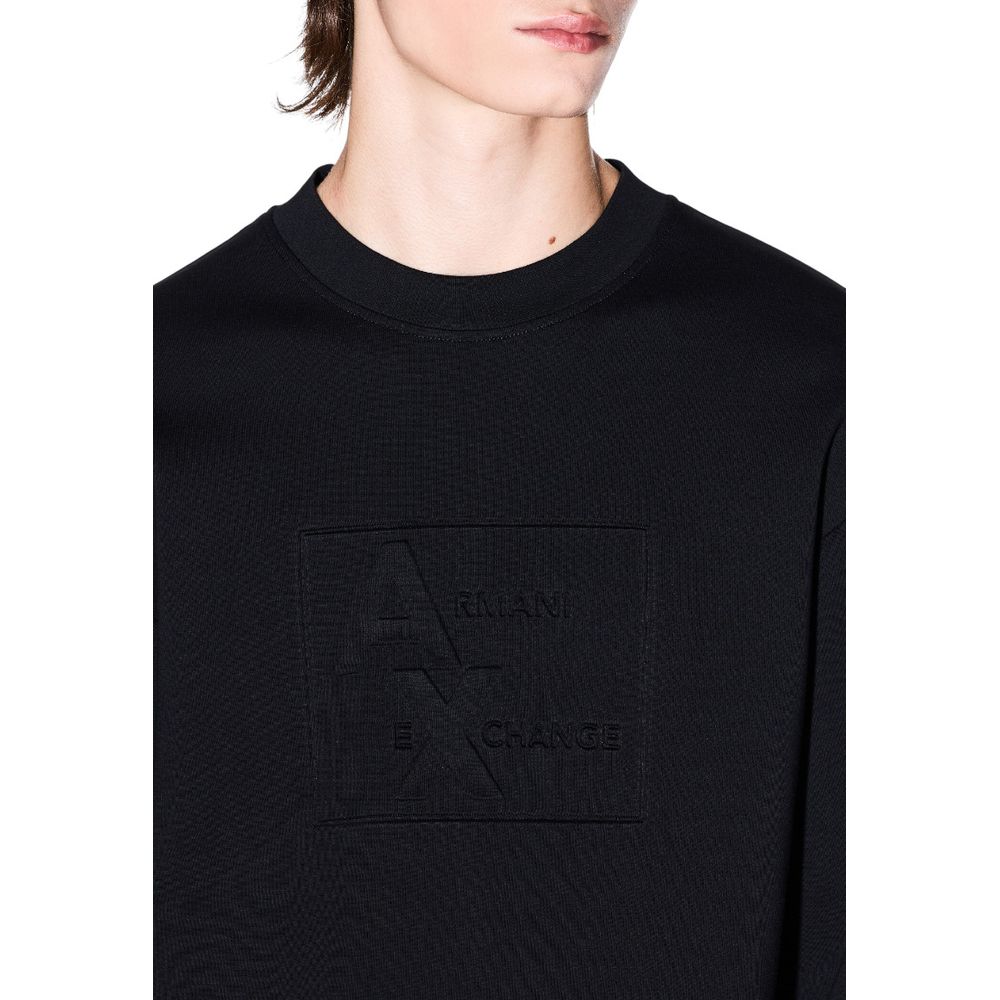 Sweat-shirt en coton noir Armani Exchange