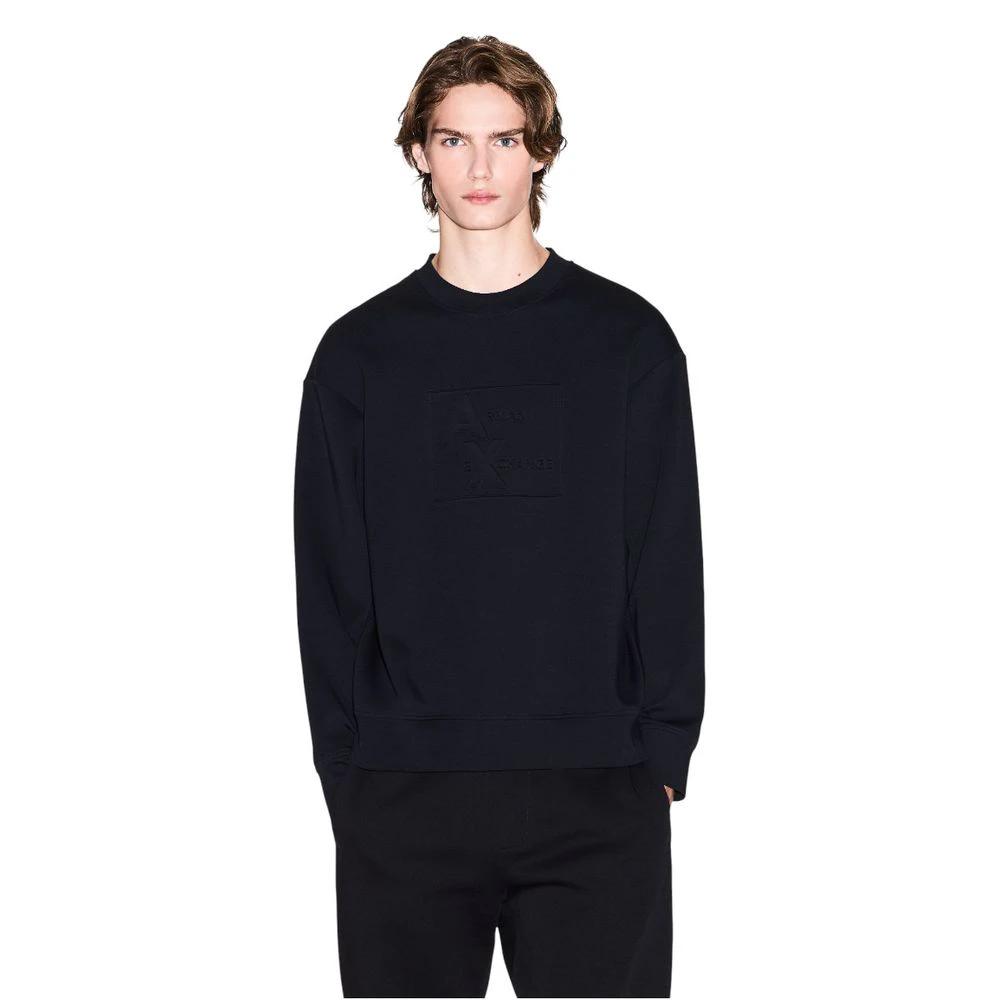Sweat-shirt en coton noir Armani Exchange