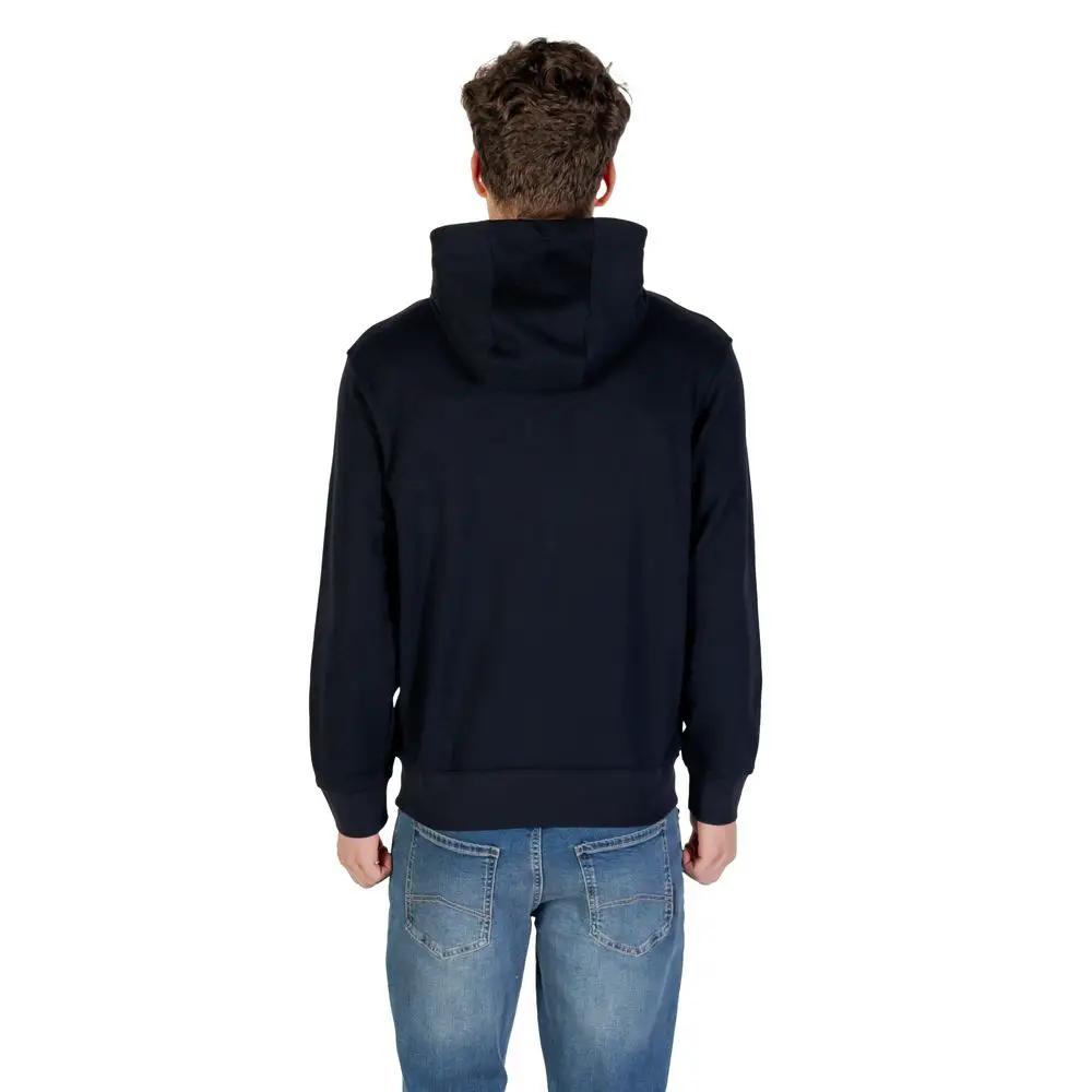 Sweat à capuche bleu en coton Armani Exchange