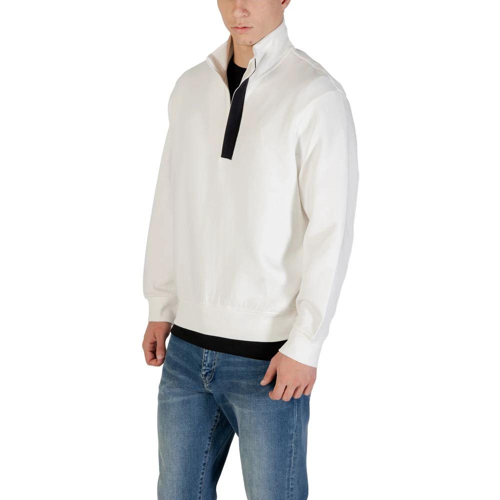 Sweat-shirt en coton crème Armani Exchange
