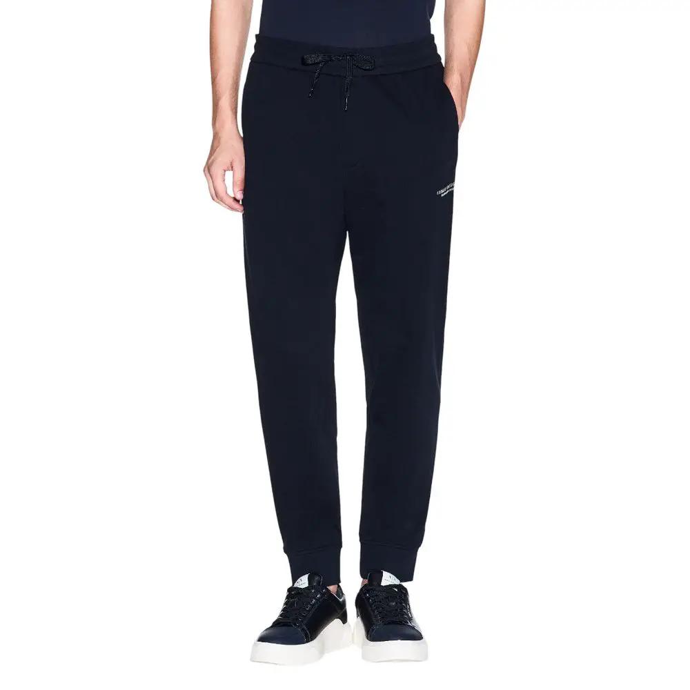 Armani Exchange Blue Cotton Joggers (Workout Pants)