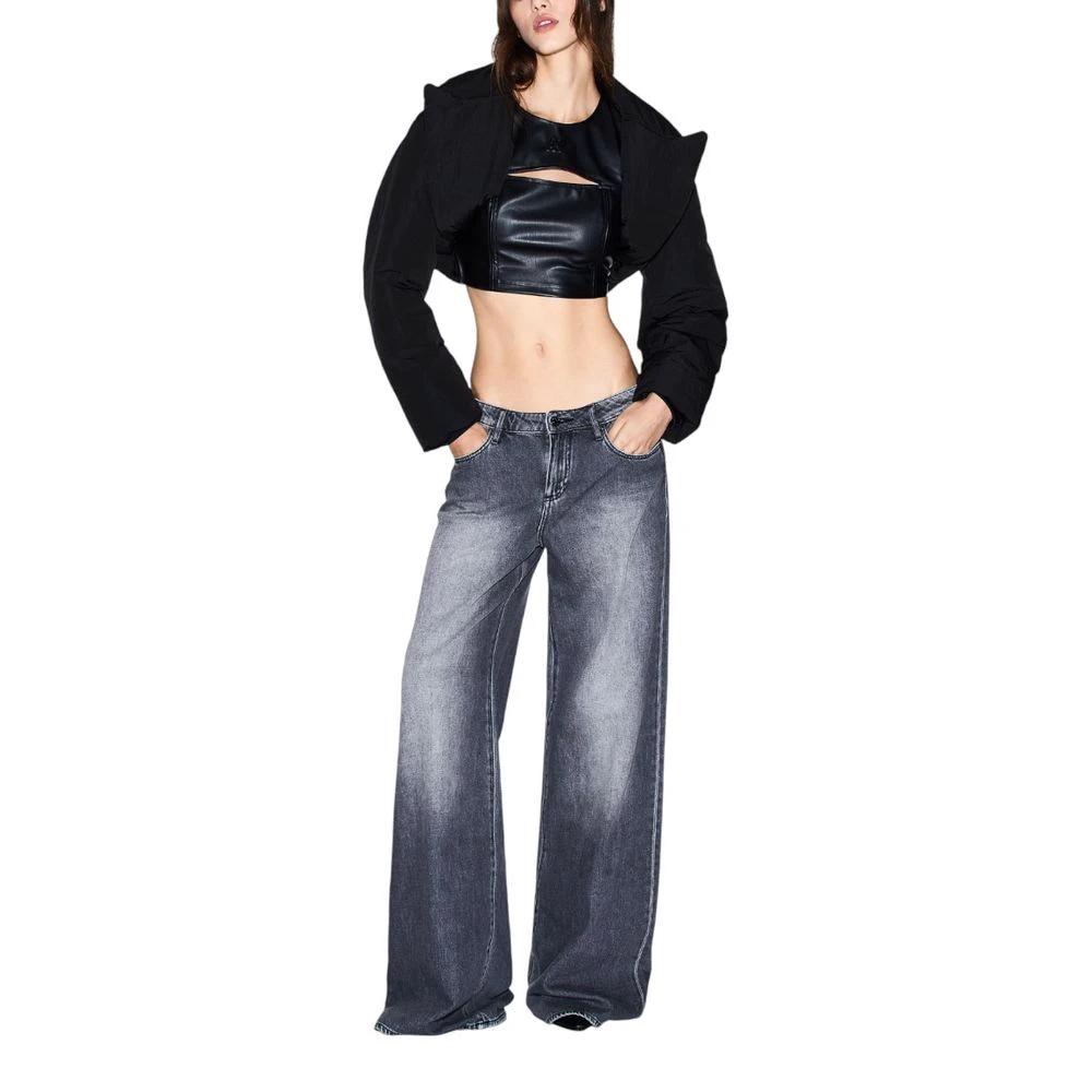 Jean Armani Exchange gris en coton coupe décontractée