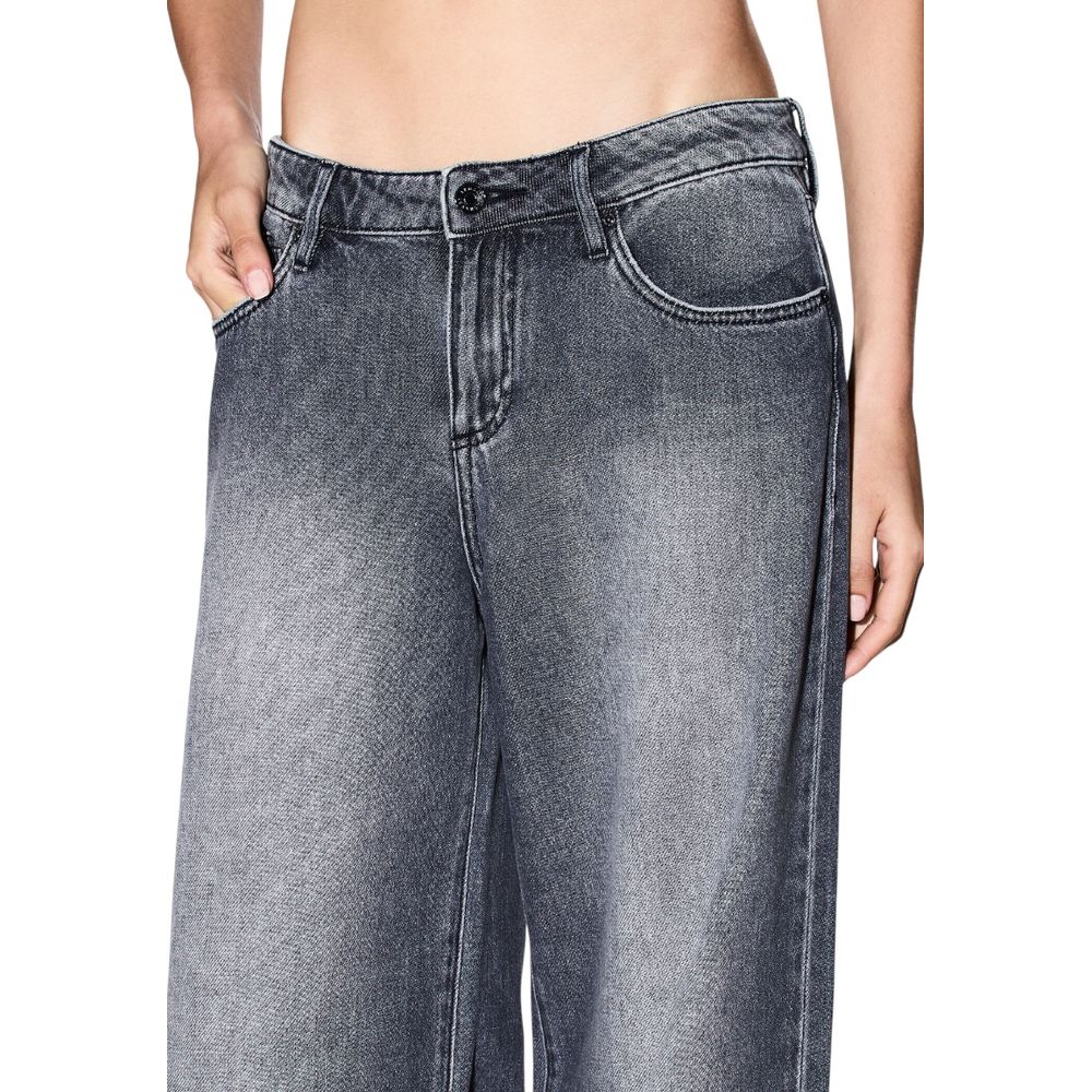 Jean Armani Exchange gris en coton coupe décontractée