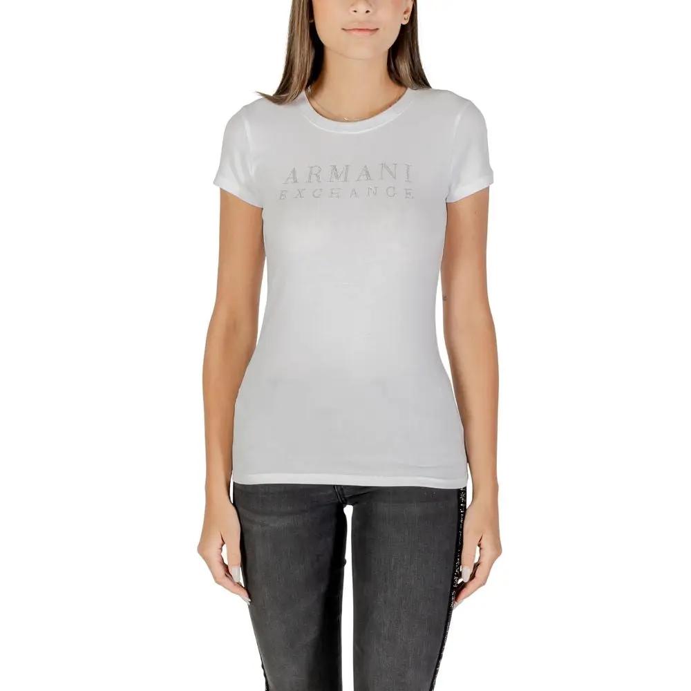 T-shirt blanc en coton Armani Exchange