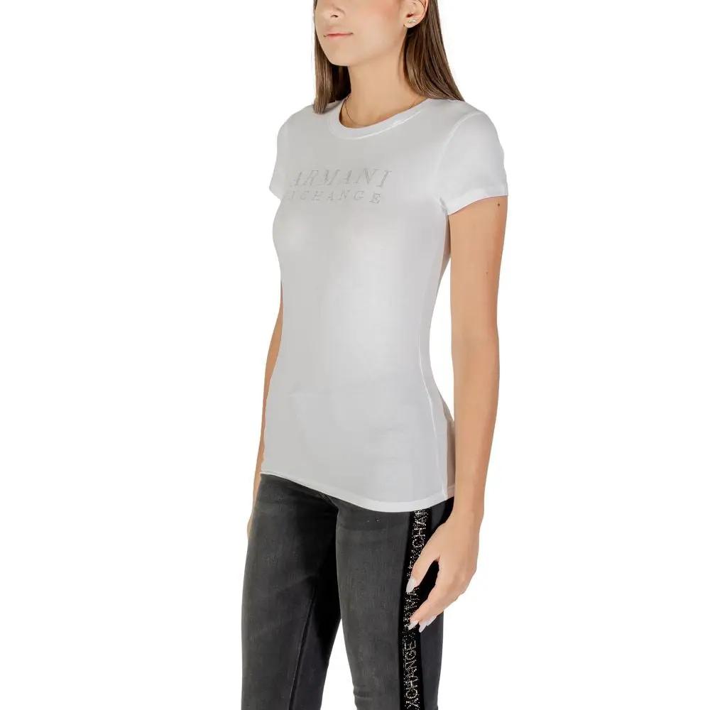 T-shirt blanc en coton Armani Exchange