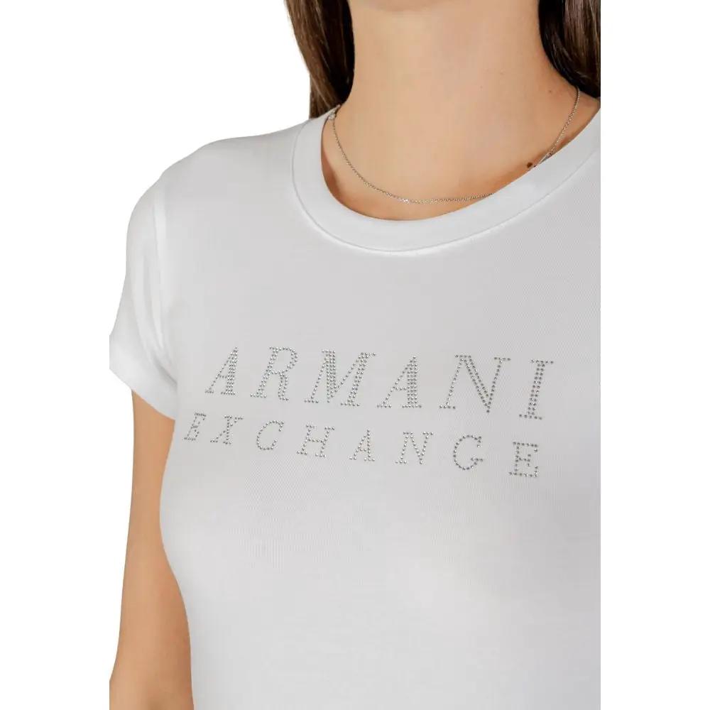 T-shirt blanc en coton Armani Exchange