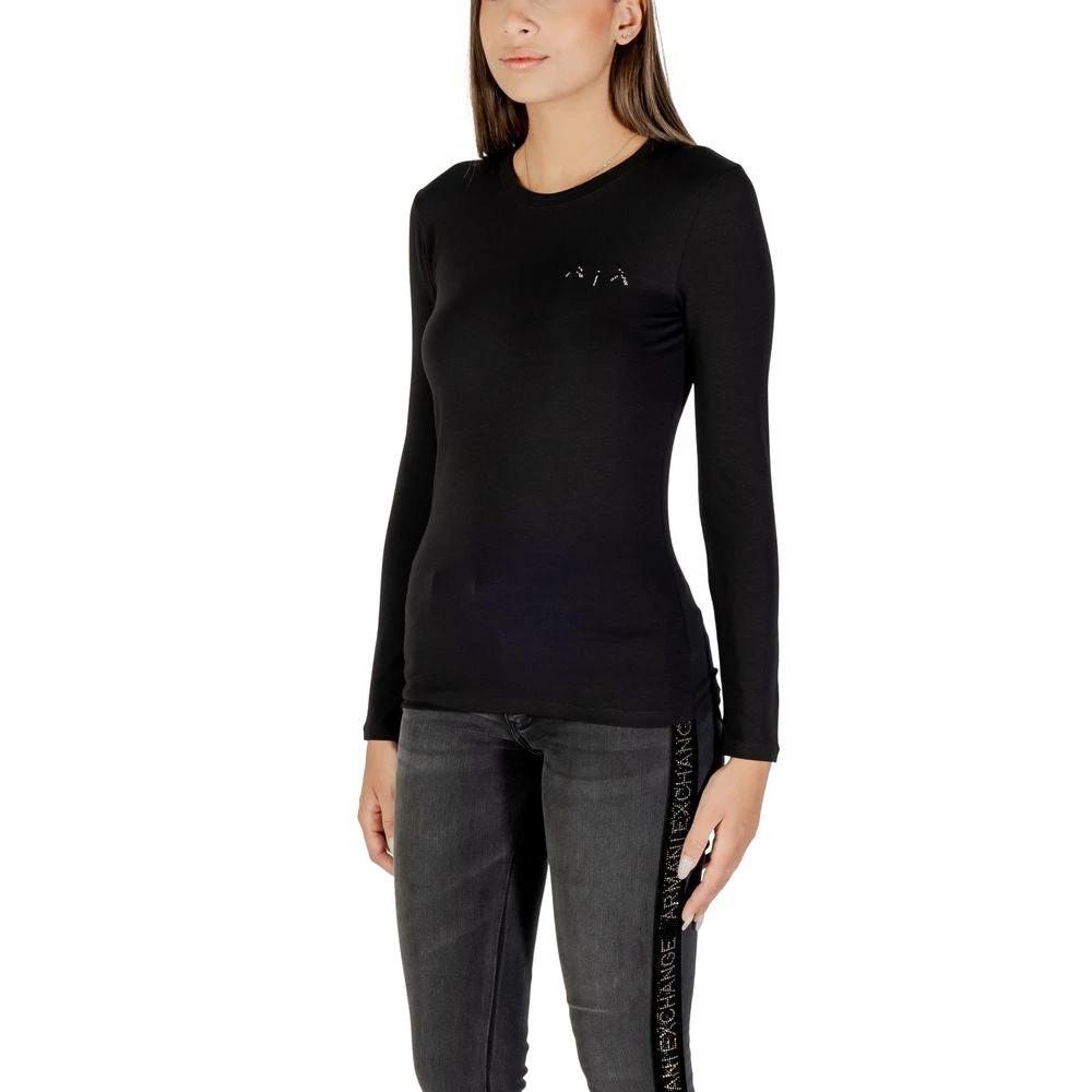 Armani Exchange Black Cotton T-Shirt