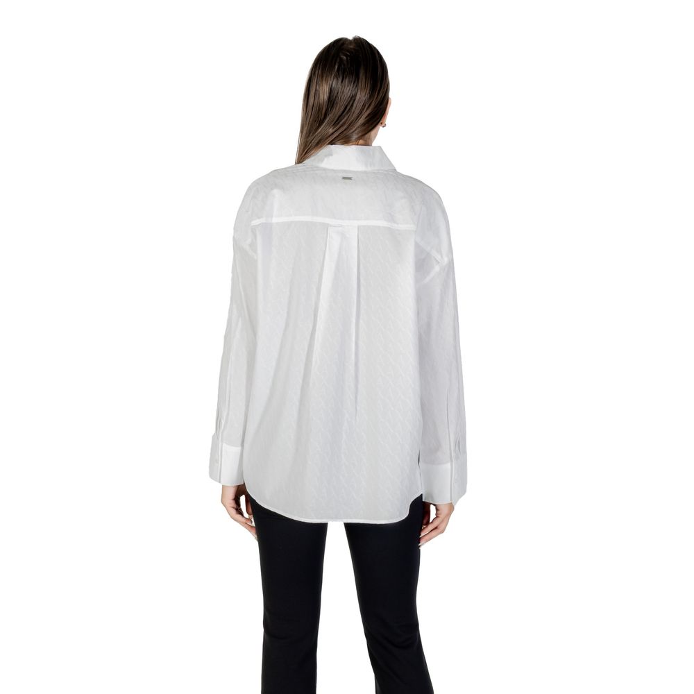 Armani Exchange White Cotton Blouse