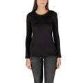 T-shirt à manches longues en coton noir Armani Exchange
