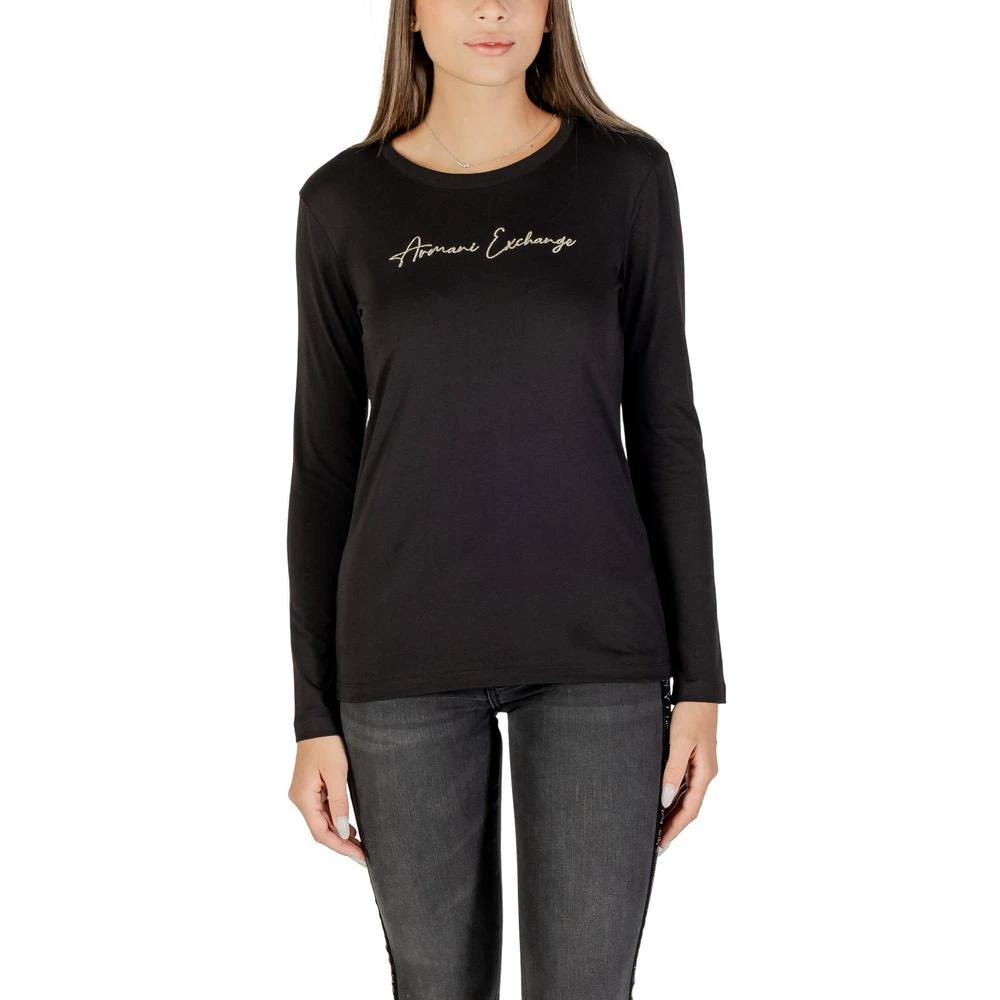 T-shirt à manches longues bicolore en coton Armani Exchange