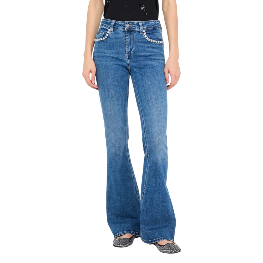Jean bootcut en coton bleu Liu Jo
