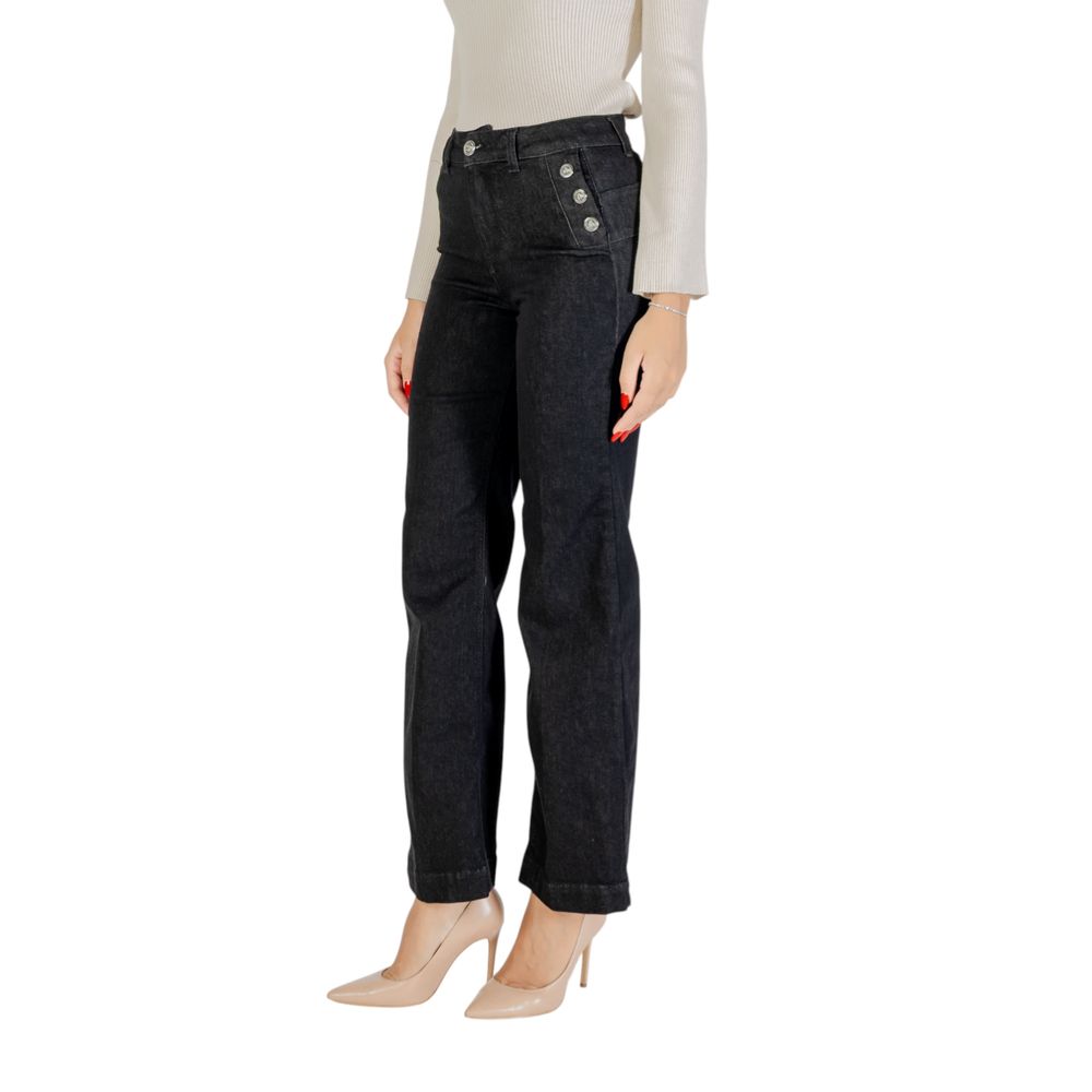 Jean bootcut en coton noir Liu Jo