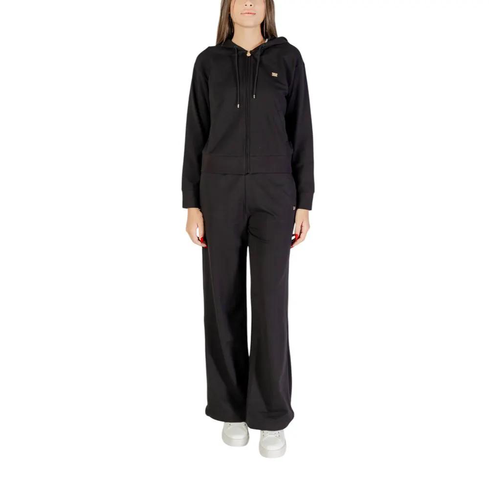 Survêtement en coton noir EA7 Emporio Armani