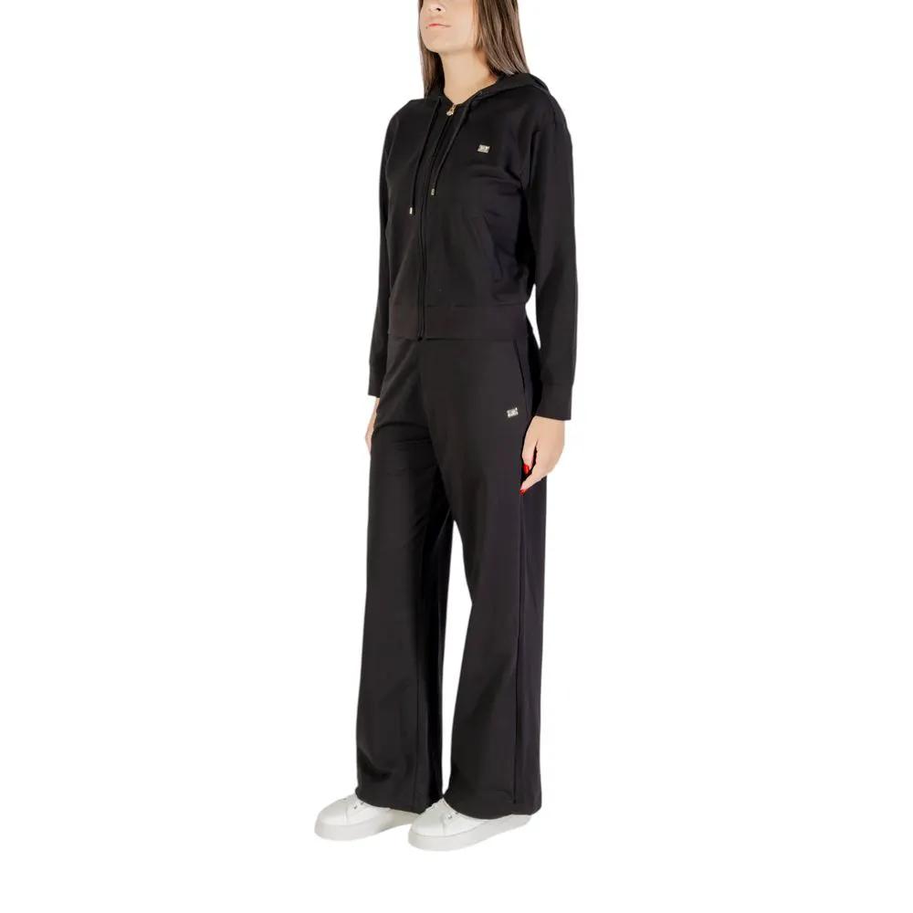 Survêtement en coton noir EA7 Emporio Armani