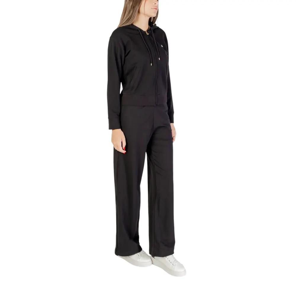 Survêtement en coton noir EA7 Emporio Armani