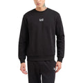 Sweat-shirt en coton noir EA7 Emporio Armani