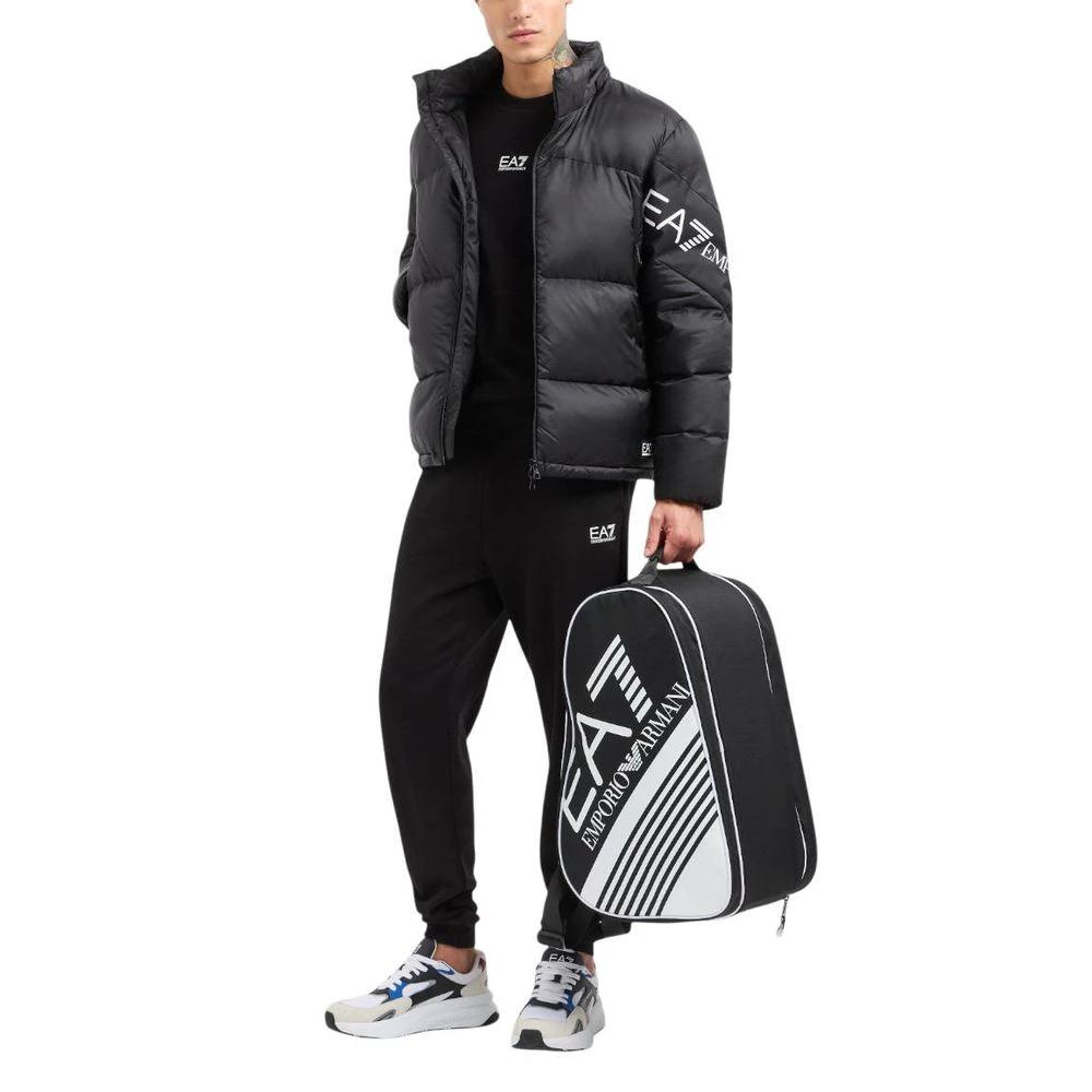Sweat-shirt en coton noir EA7 Emporio Armani