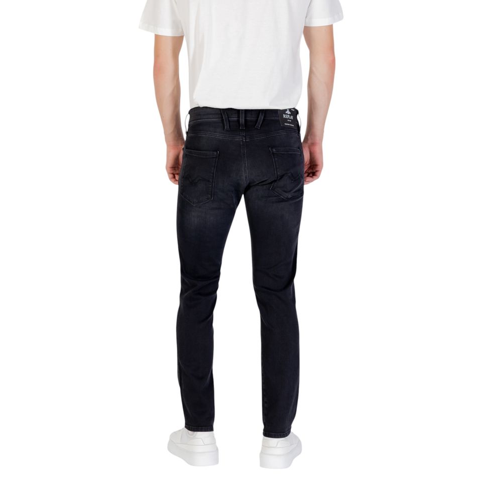 Replay Black Cotton Skinny Jeans