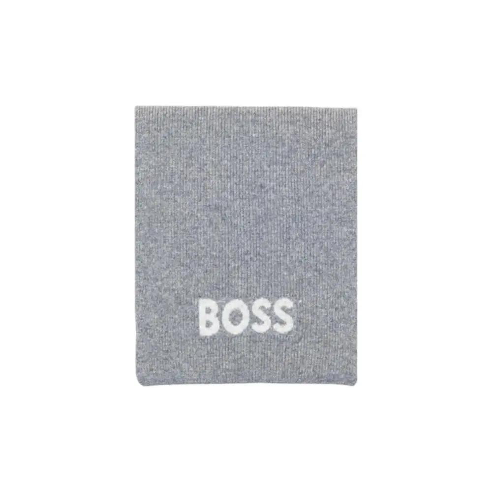 Hugo Boss Gray Polyacrylic Scarf