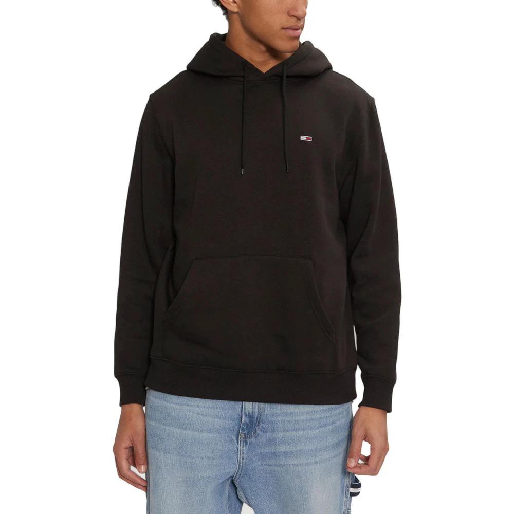 Sweat à capuche en coton noir Tommy Hilfiger Jeans