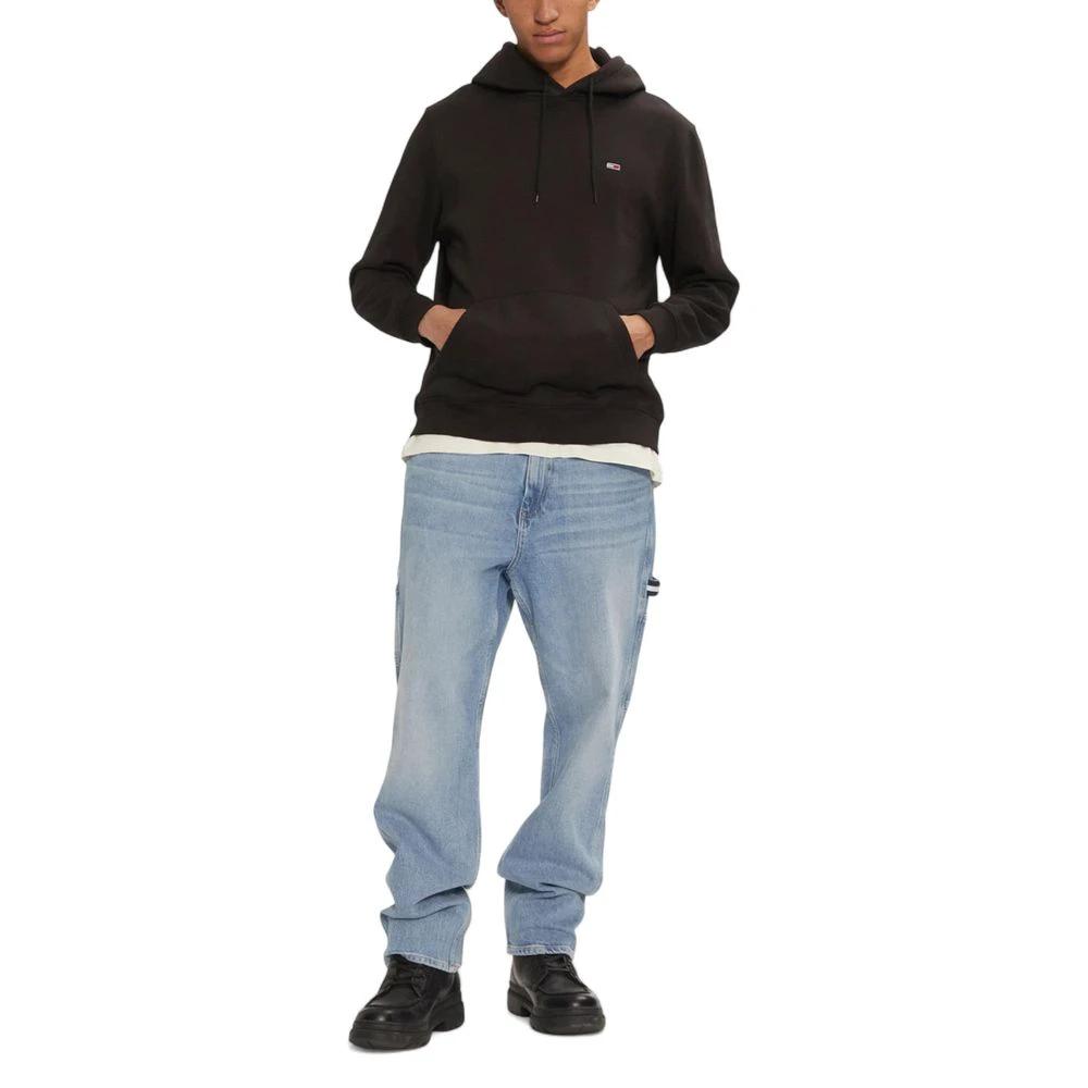 Sweat à capuche en coton noir Tommy Hilfiger Jeans
