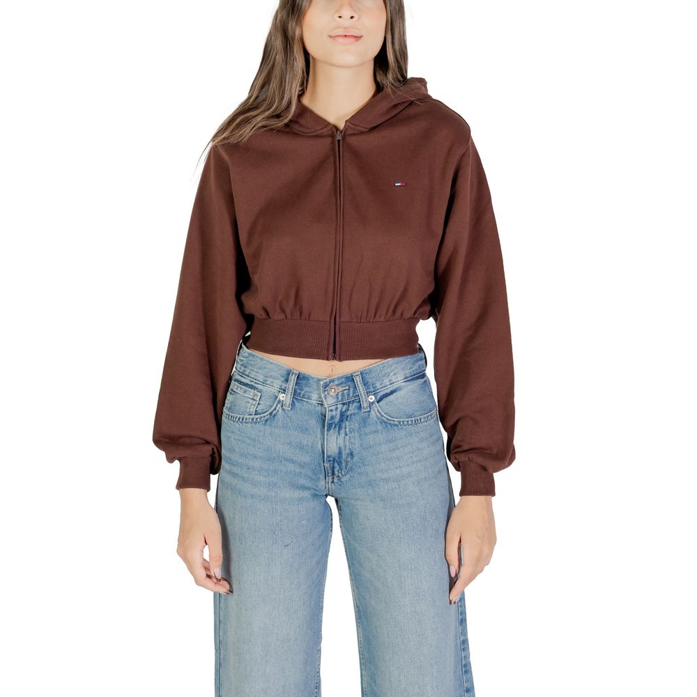 Sweat à capuche marron en coton recyclé Tommy Hilfiger Jeans