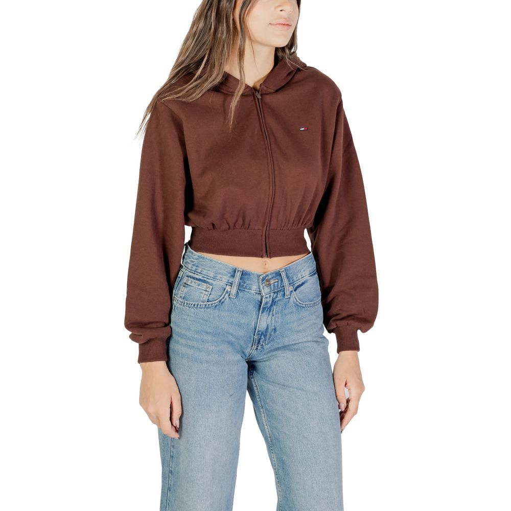 Sweat à capuche marron en coton recyclé Tommy Hilfiger Jeans
