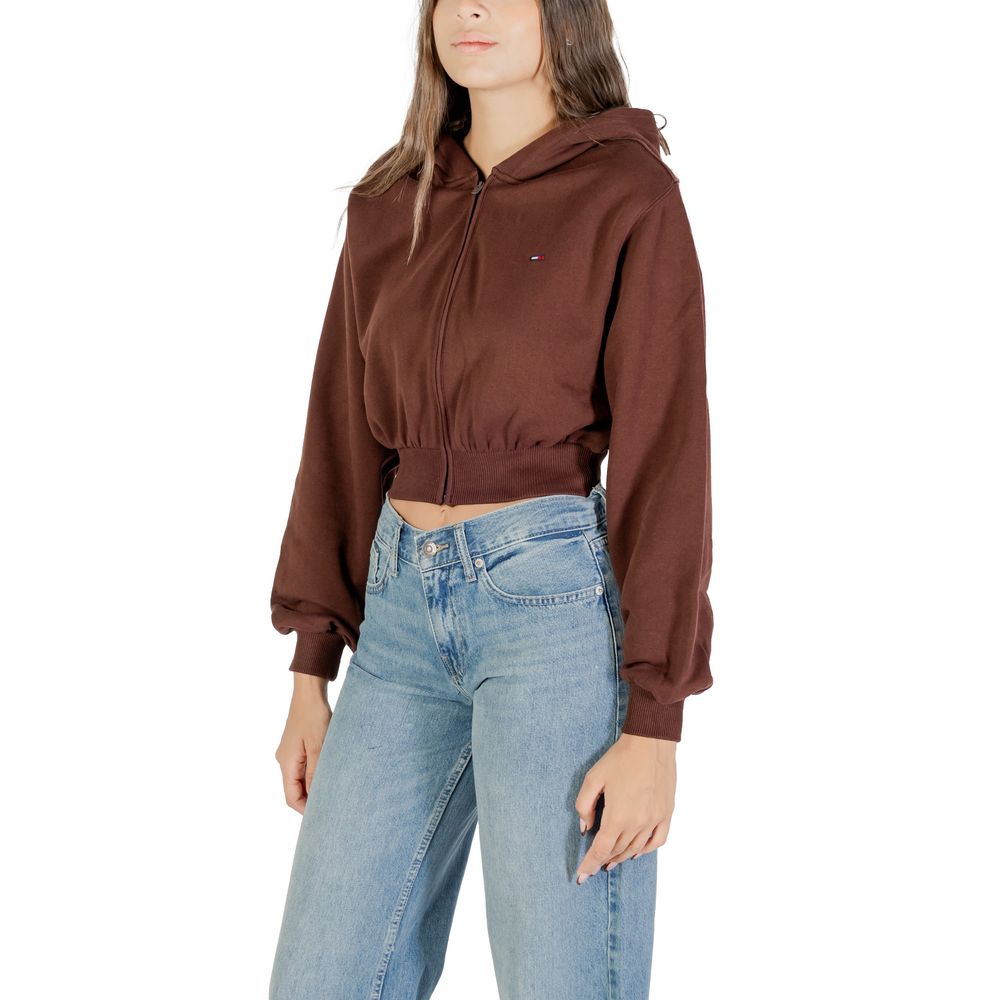 Sweat à capuche marron en coton recyclé Tommy Hilfiger Jeans