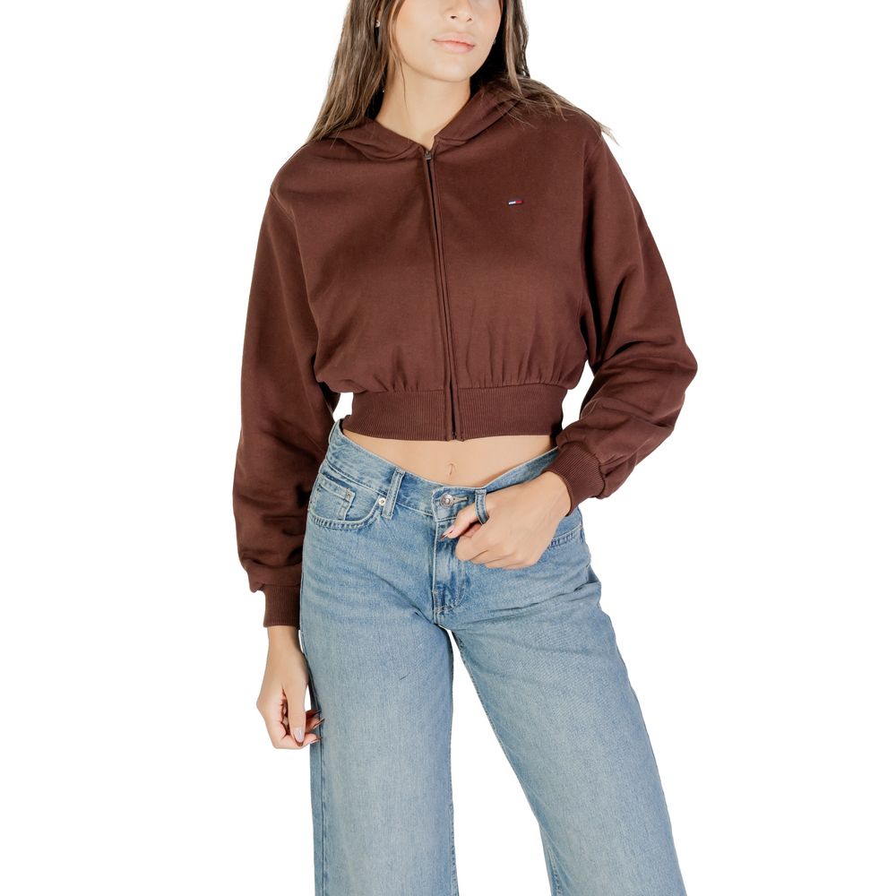 Sweat à capuche marron en coton recyclé Tommy Hilfiger Jeans