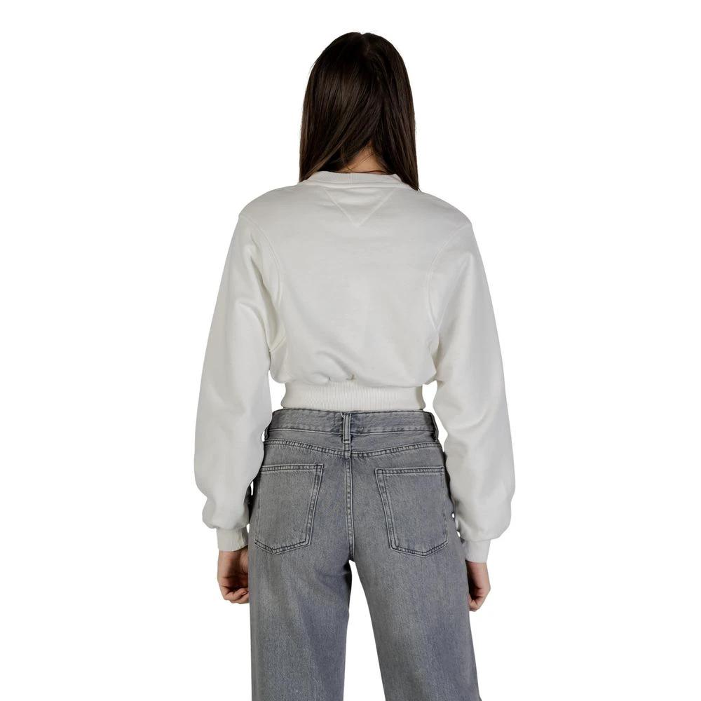 Sweat-shirt Tommy Hilfiger Jeans crème en coton recyclé