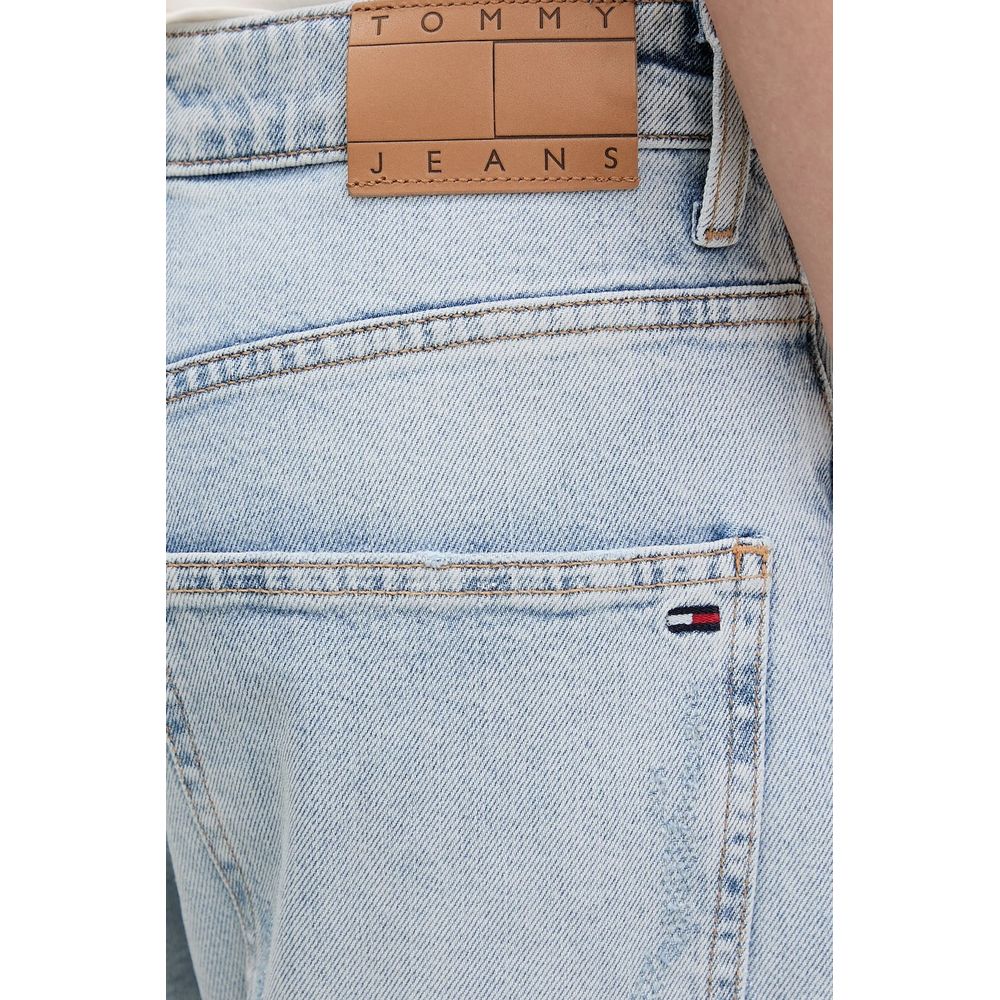 Jean Tommy Hilfiger bleu clair en coton recyclé, coupe mom