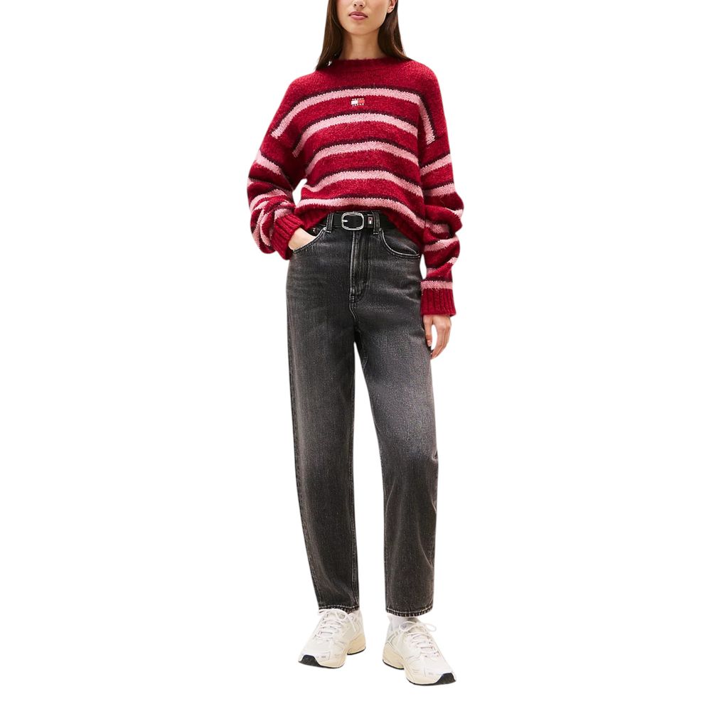 Jean Tommy Hilfiger noir en coton recyclé, style mom jean