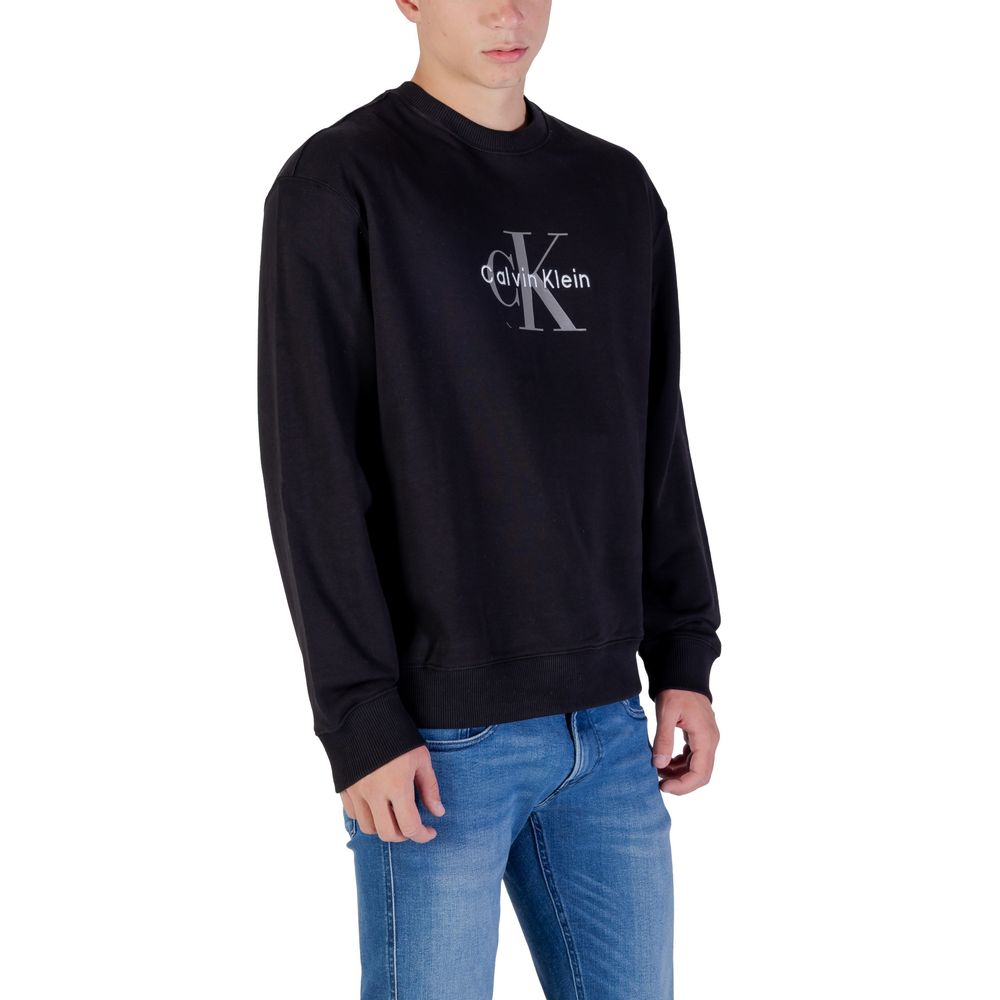 Sweat-shirt noir en coton Calvin Klein Jeans