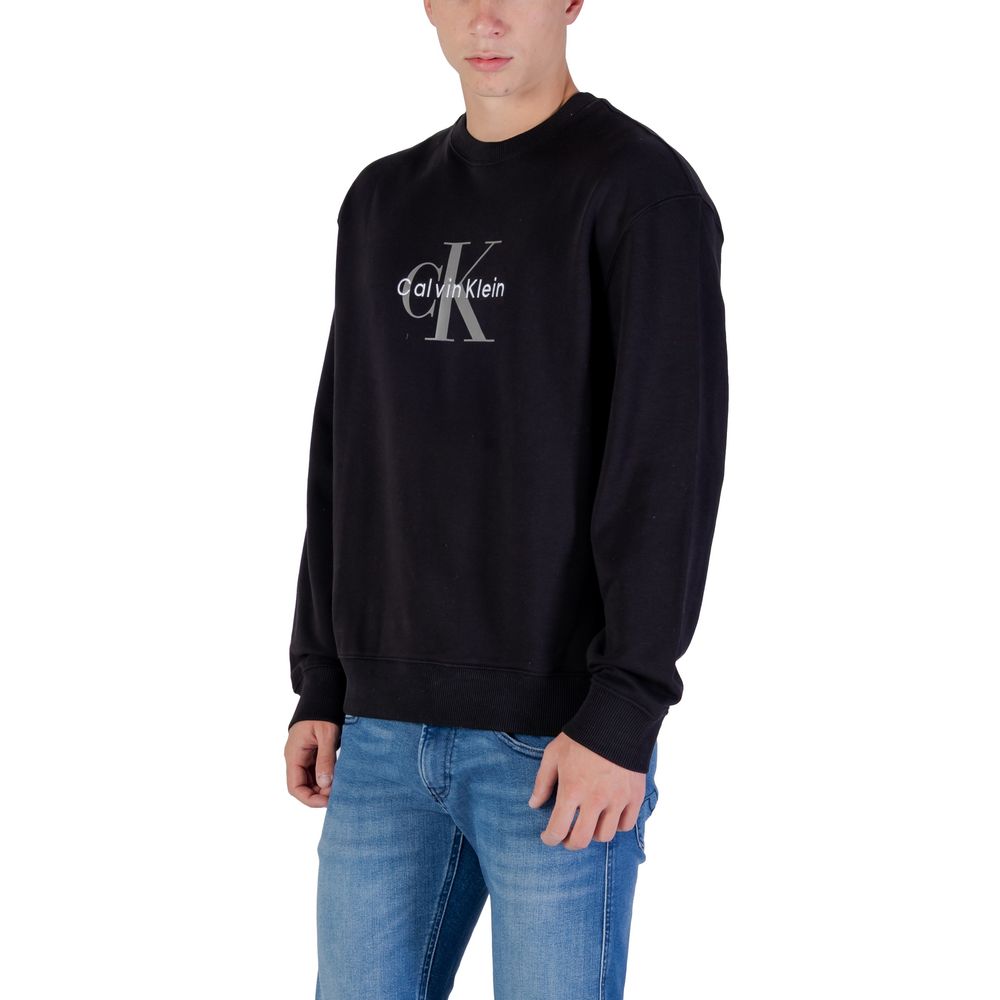 Sweat-shirt noir en coton Calvin Klein Jeans