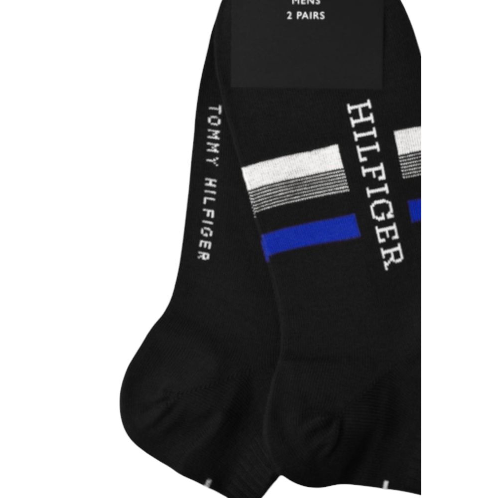 Chaussettes en coton noir Tommy Hilfiger